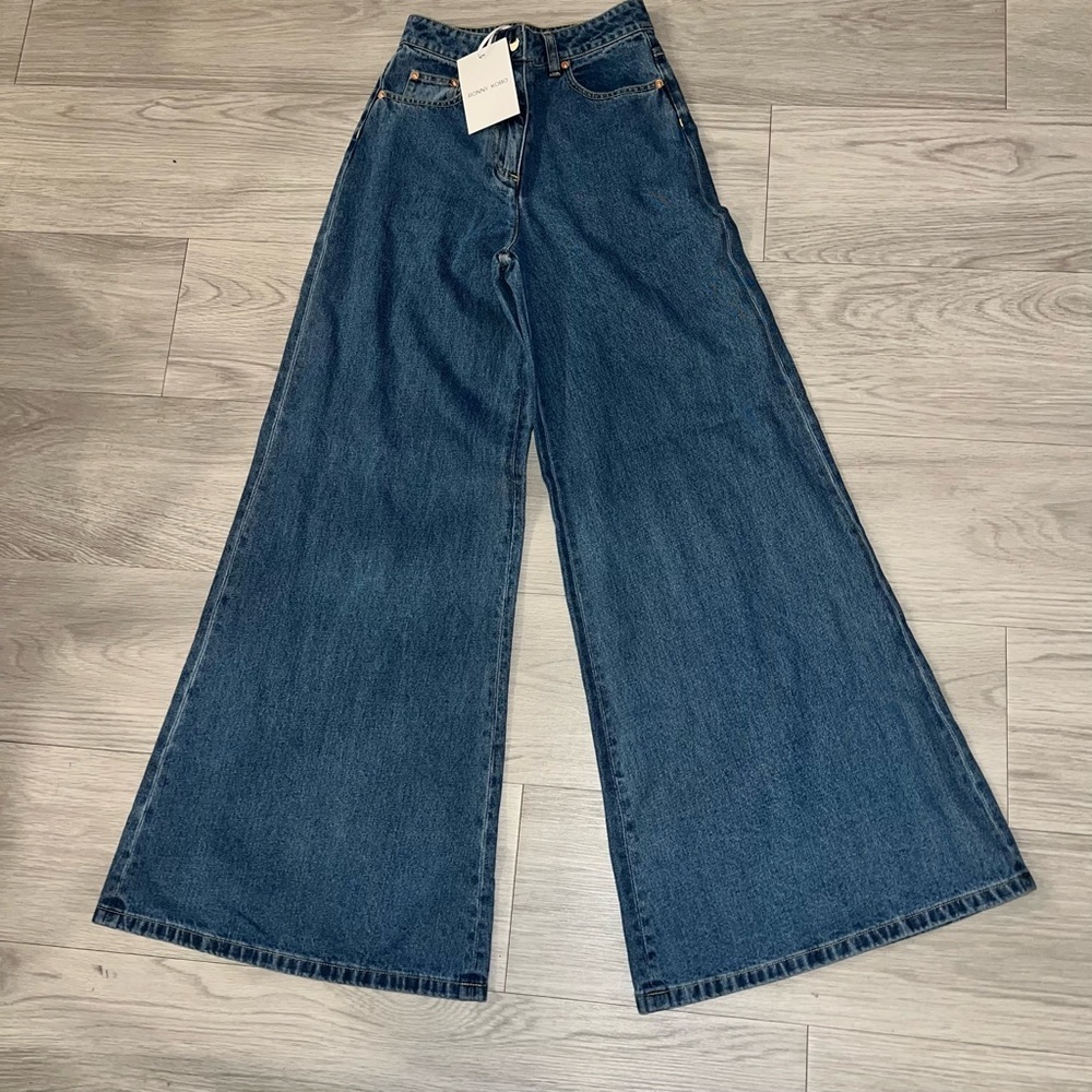 New Ronny Kobo Womens 70’s Flare Jeans Size 24 Indigo - Picture 4 of 10
